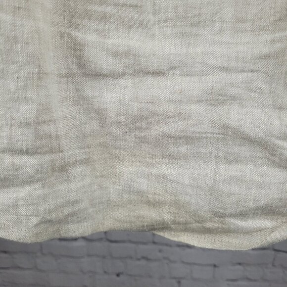 Crown Linen Beige 100% European Linen 3/4 Bell Sleeve Tunic Top Size Small S - Picture 8 of 15